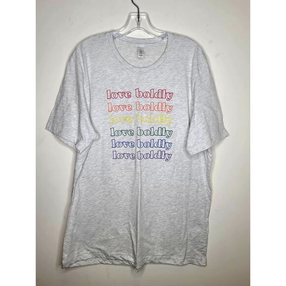 Love Boldly Rainbow Pride short sleeve tshirt - XL - Picture 1 of 4